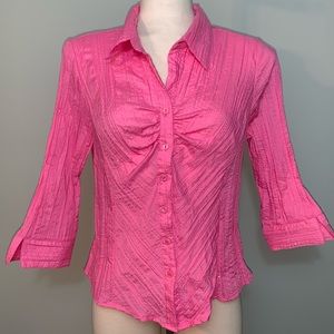 🔥 Pink button down with sparkle